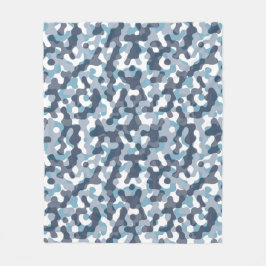 Blaue Camouflage Tarnmuster in Marinetönen Fleecedecke