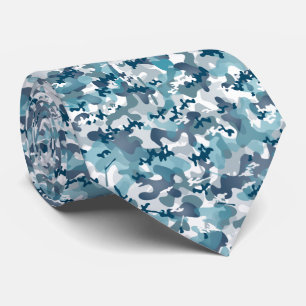 Blaue Camouflage-Tarnmuster in Navy-Tönen Krawatte