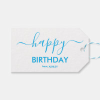 Blaue Casual Script Type Frohe Geburtstag