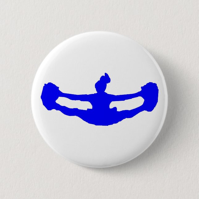 Blaue CHEERLEADER Button (Vorderseite)