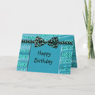 Blaue Cheetah-16. Geburtstagzebra-Streifen Einladung