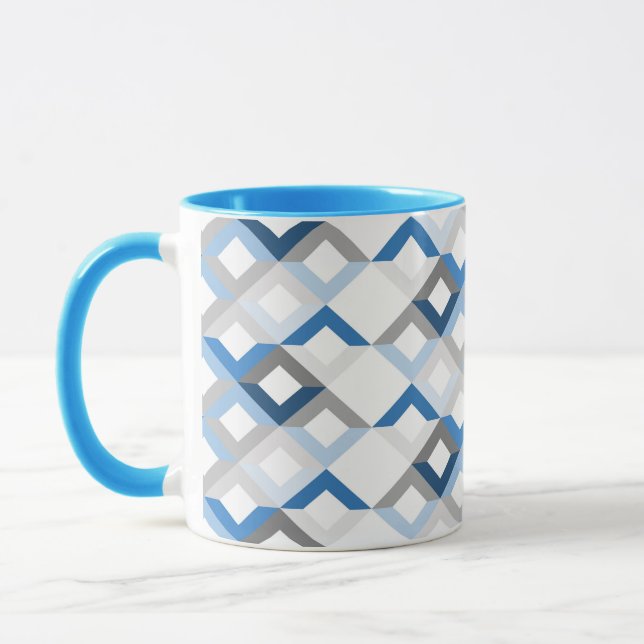 blaue Chevron-Kaffeetasse Tasse (Links)