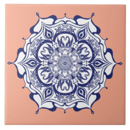 Blaue China. Was sehen Sie? Fliese