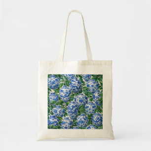Blaue chinesische Porzellan-Ginger-Vase Tragetasche