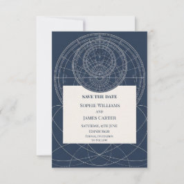 Blaue Chinoiserie-Gartenhochzeit - Save the Date