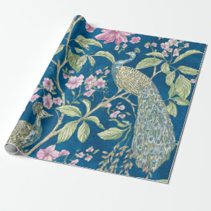 Blaue Chinoiserie Geschenkpapier