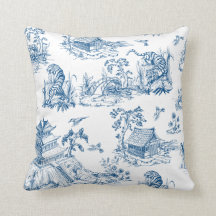 Blaue Chinoiserie Pillow
