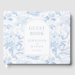 Blaue Chinoiserie Porzellan Hochzeitsgeschenk Gäst Gästebuch