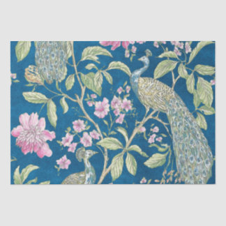Blaue Chinoiserie Seidenpapier