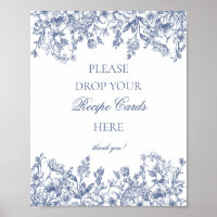 Blaue Chinoiserie Vintage Floral Rezept teilen