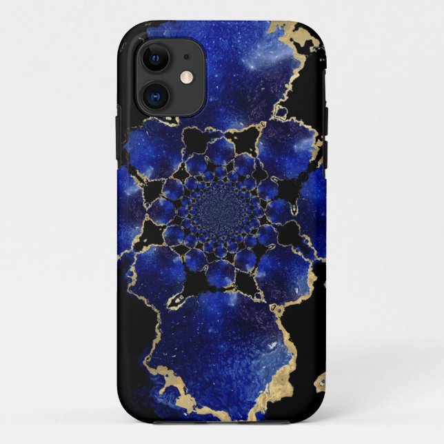 Blaue Christliche Kreuzschlitze Case-Mate iPhone Hülle (Rückseite)