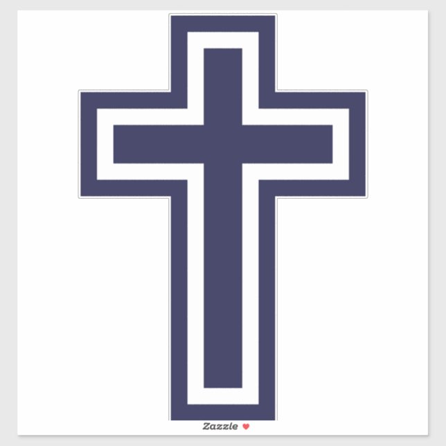 Blaue Christliche Kreuzung verschiedener Varianten Aufkleber (Blatt)