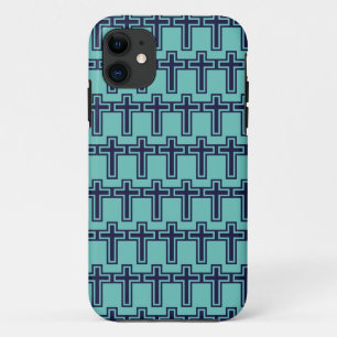 Blaue Christliche Kreuzung verschiedener Varianten Case-Mate iPhone Hülle