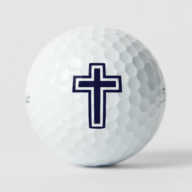 Blaue Christliche Kreuzung verschiedener Varianten Golfball (Vorderseite)