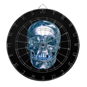 Blaue Chrom-Totenkopf-Dartscheibe Dartscheibe