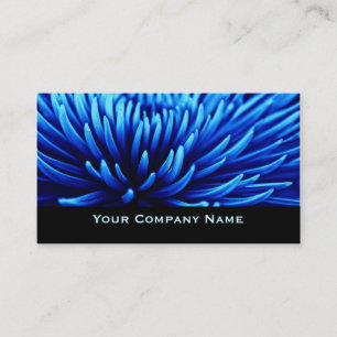 Blaue Chrysantheme-Blume kundenspezifische Visitenkarte