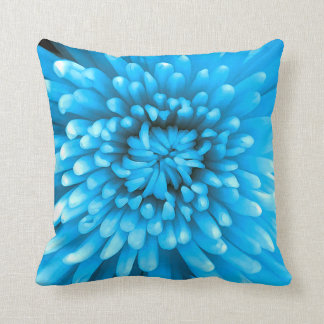 Blaue Chrysantheme Kissen