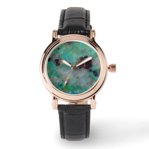 Blaue Chrysocolla-Jasper Armbanduhr