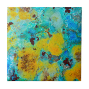 Blaue Chrysocolla-Jasper Fliese