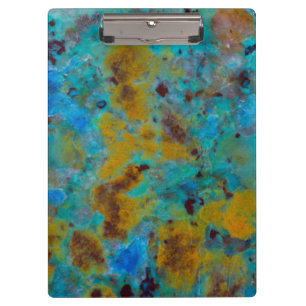 Blaue Chrysocolla-Jasper mit Flecken Klemmbrett
