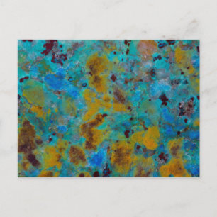 Blaue Chrysocolla-Jasper mit Flecken Postkarte