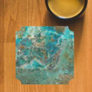 Blaue Chrysocolla-Mineralienstein Untersetzer