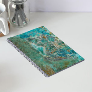 Blaue Chrysocolla-Mineralstein Notizblock