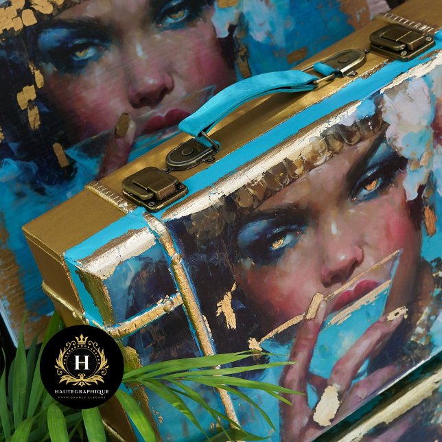 Blaue Cocktaildekoupage der Afrikanerin Seidenpapier (Von Creator hochgeladen)