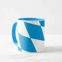 Blaue Combo-Tasse mit bayerischer Flagge