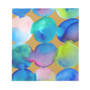 Blaue coole Wasserfarbe abstrakte Kunst Notizblock