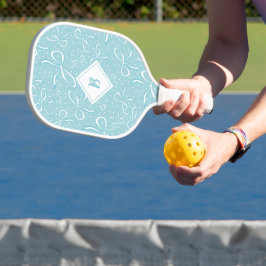 Blaue Coquette Bows Pickleball Schläger