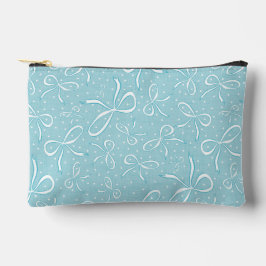 Blaue Coquette Bows Zubehörtasche