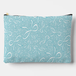 Blaue Coquette Bows Zubehörtasche