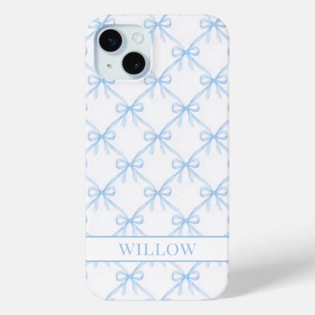 Blaue Coquette-Wasserfarbenbögen Case-Mate iPhone Hülle (Rückseite)