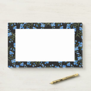 Blaue Cosmos-Blumen Post-it Klebezettel