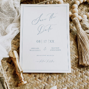 Blaue Cottage Save-the-Date-Karte Einladung