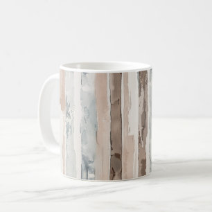 Blaue Creme Braune Streifen Kaffeetasse