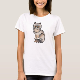 Blaue Creme-Perserkatze mit Kupferaugen T-Shirt