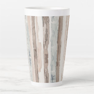 Blaue Cremebraune Streifen Milchtasse
