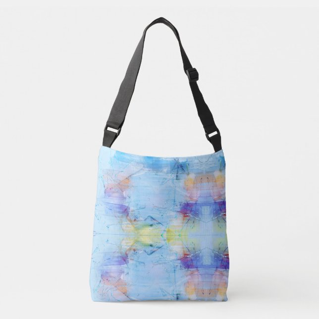 blaue Crossbody-Bag Tragetaschen Mit Langen Trägern (Vorderseite)