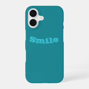 Blaue Cyan Teal Türkis Frühlingszeit Einfarbig iPhone 16 Hülle