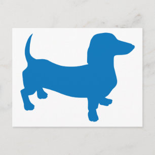 Blaue Dackel, Dackel Postkarte