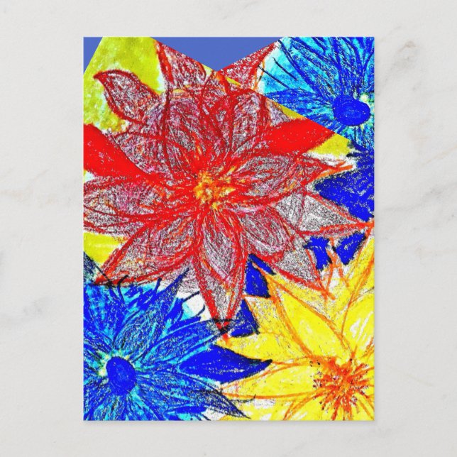 Blaue Dahlie  Postkarte (Vorderseite)