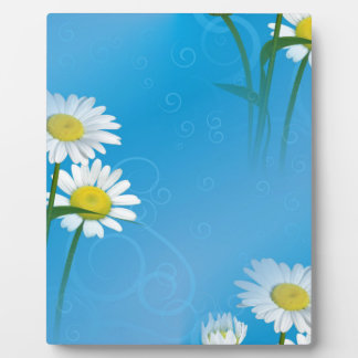 blaue Daisy Fotoplatte