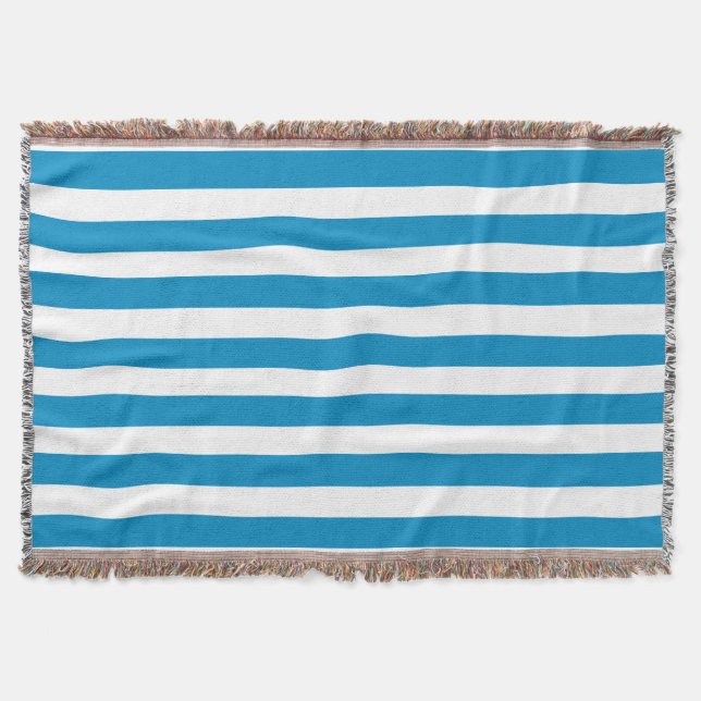 Blaue Deckchair Streifen Decke (Vorderseite)