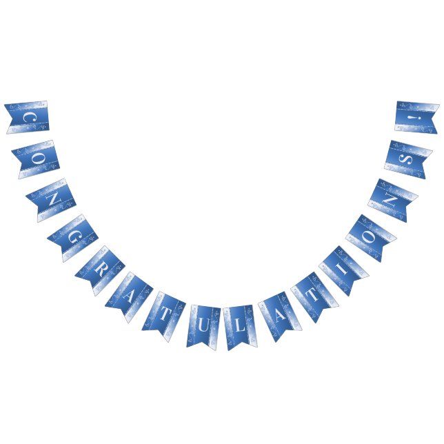 Blaue Dekorationsblume Wimpelkette (Alle)
