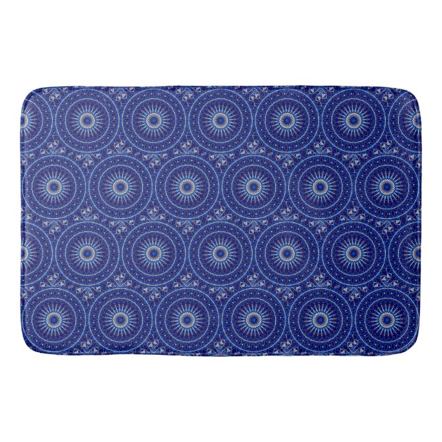 Blaue Dekorative Badematte (Vorderseite)