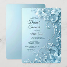 Blaue dekorative Blumen-Brautjunggesellinnenparty