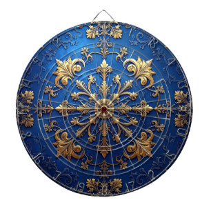 Blaue dekorative Blumen Dartboard Dartscheibe
