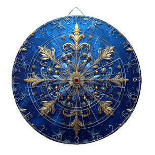Blaue dekorative Blumen Dartboard Dartscheibe